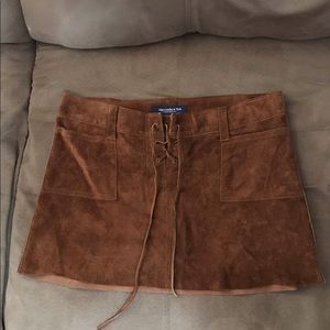 Brown suede skirt from Abercrombie and Fitch